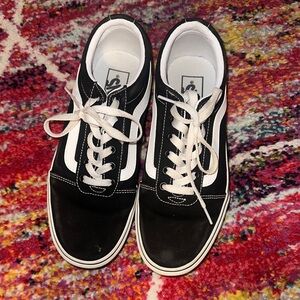 Vans Black and White Athletic Shoes
